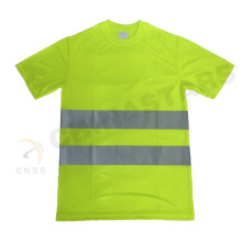 EN 471 aprovado cor amarela fluorescente segurança T shirt
